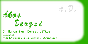 akos derzsi business card